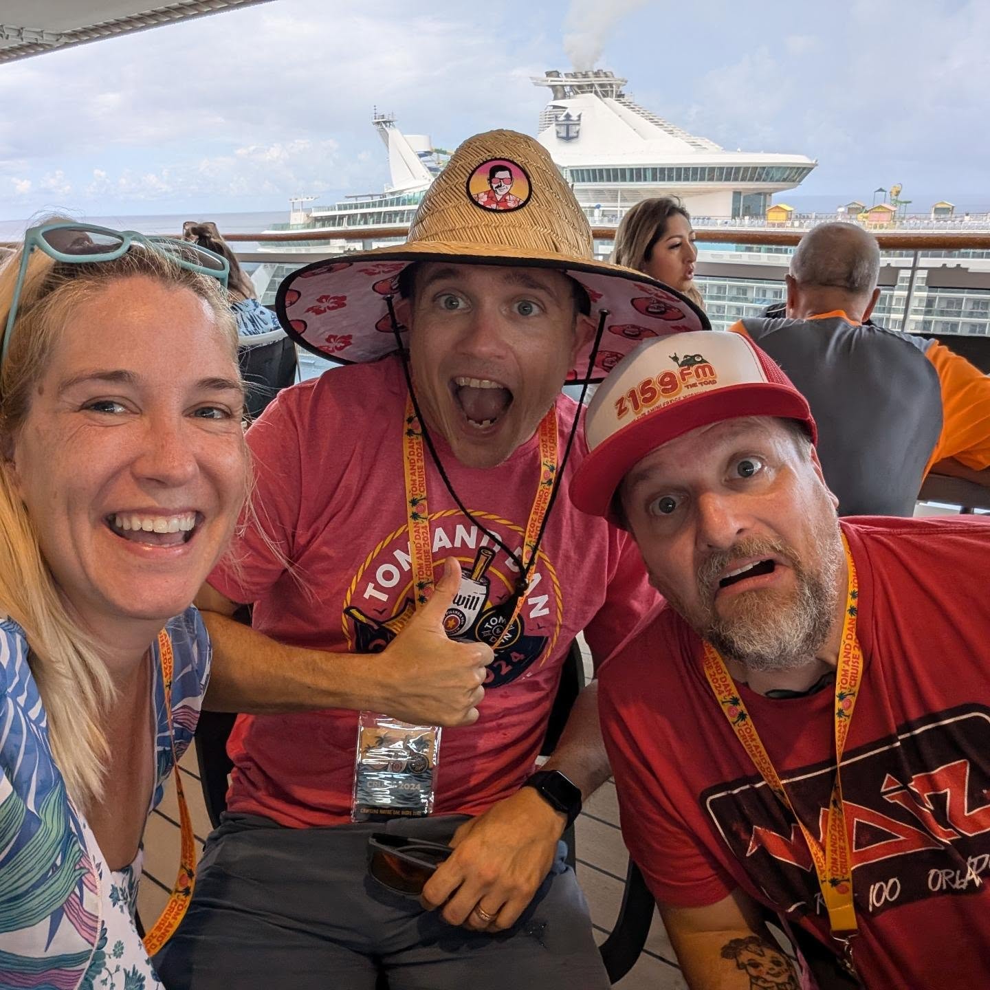 Tom & Dan Cruise listeners on deck
