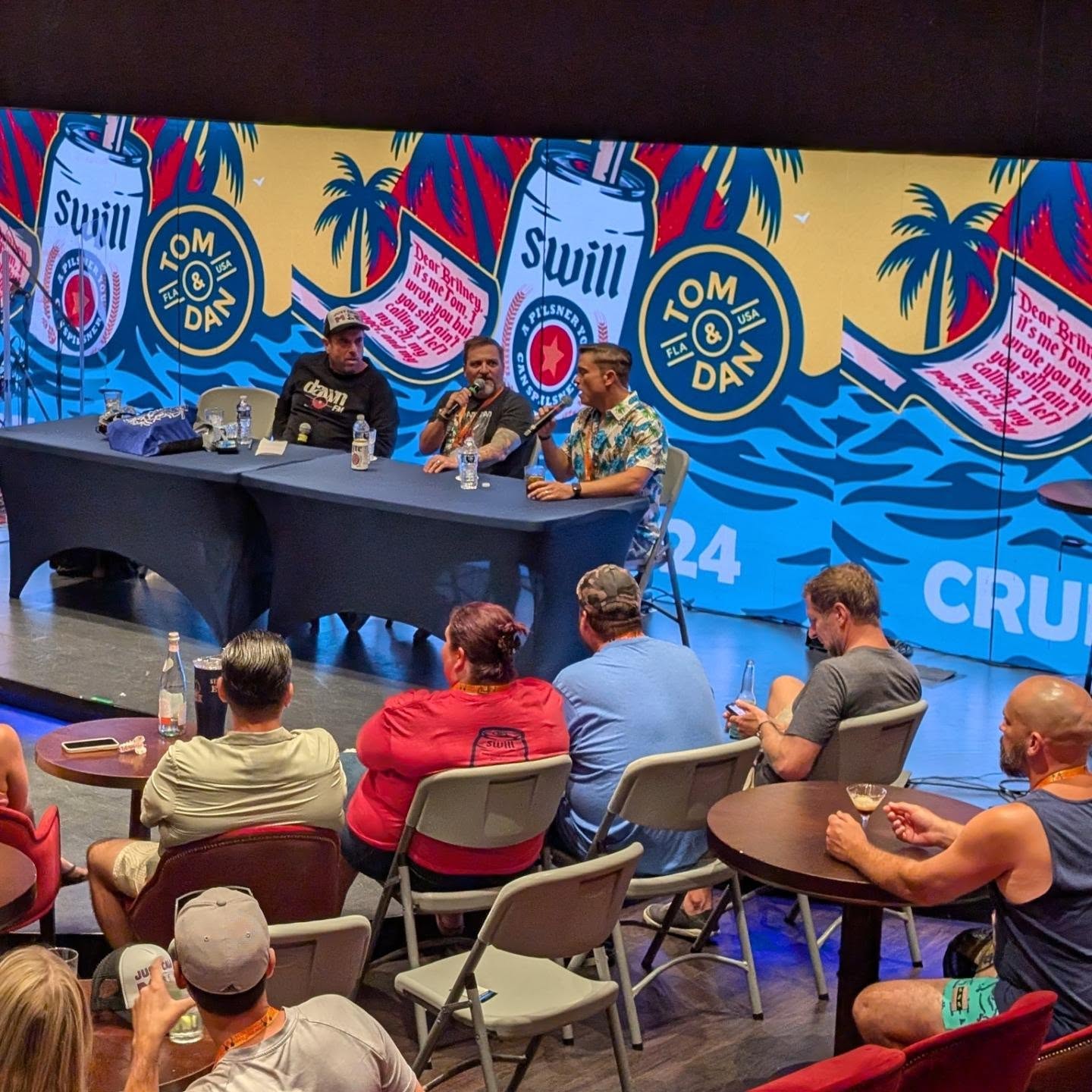 Tom & Dan Cruise live panel onstage