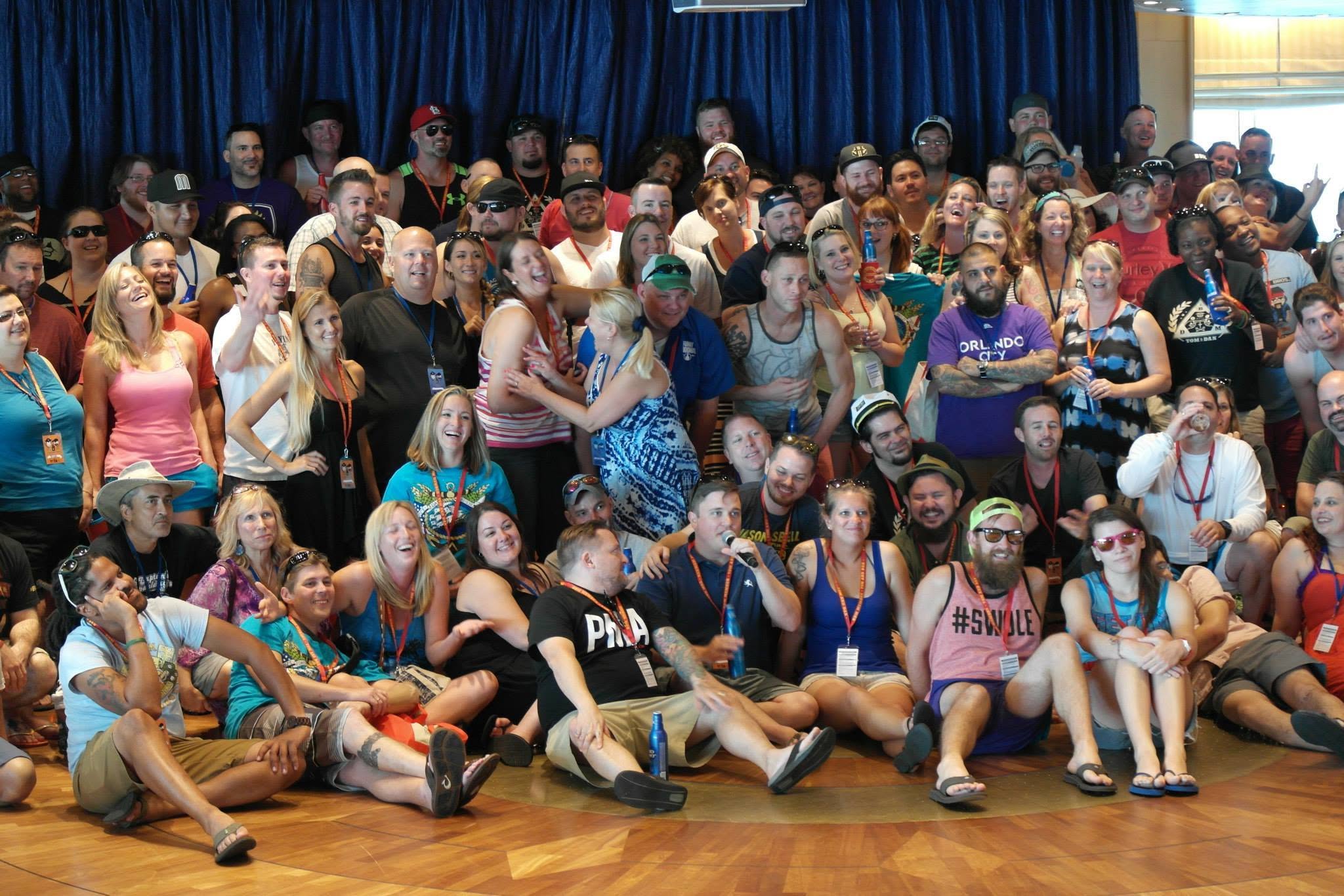 Tom & Dan Cruise group photo onboard